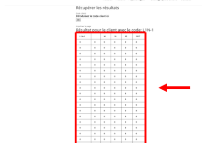 2. Copier les données du patient à importer (rectangle rouge)