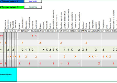 Comparaison de deux profils de personnalité